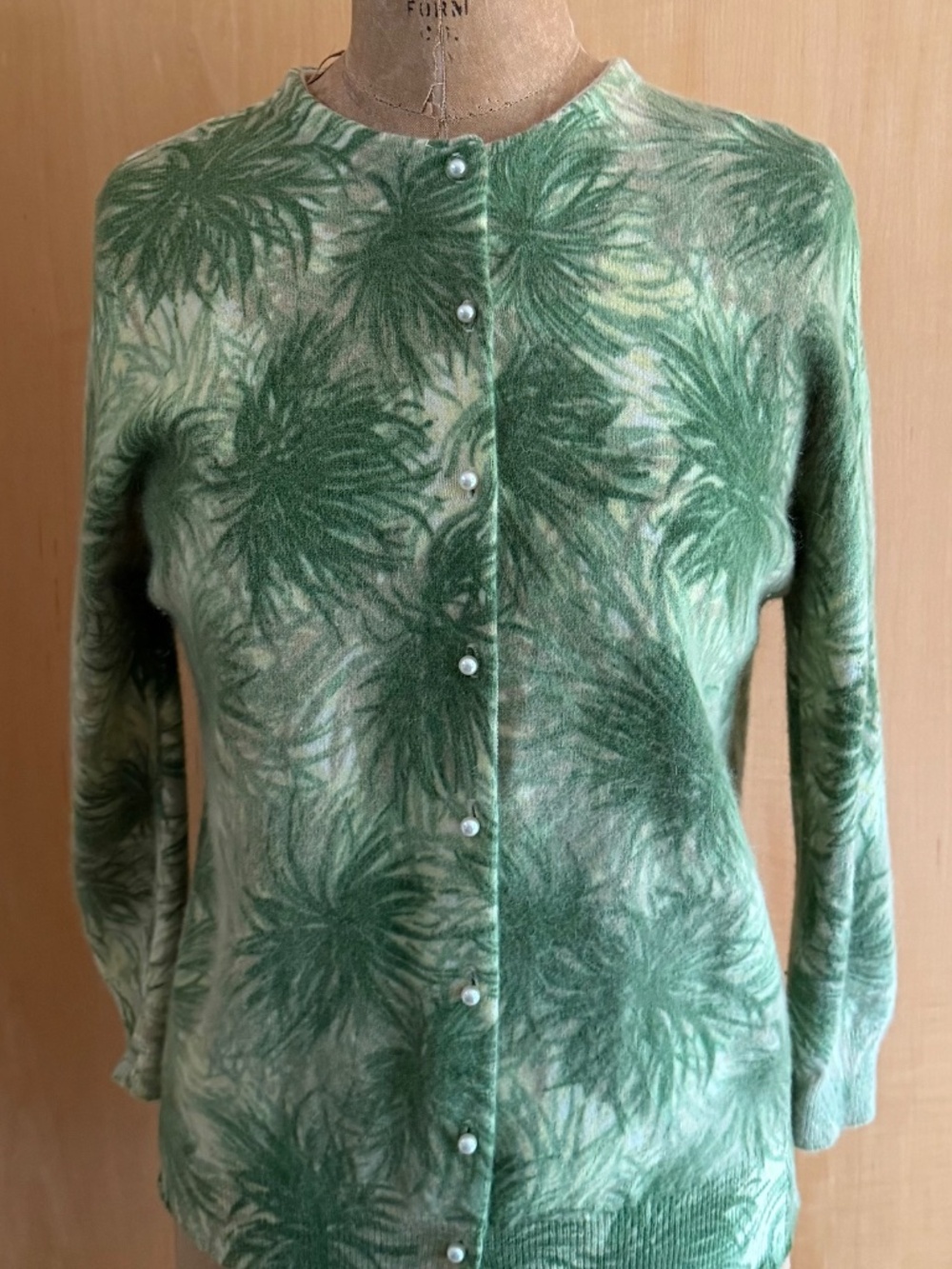 Vintage (1950s)  Angora and Lambswool Cardigan